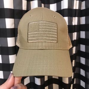 Tan American Flag hat NWOT Highland Tactical